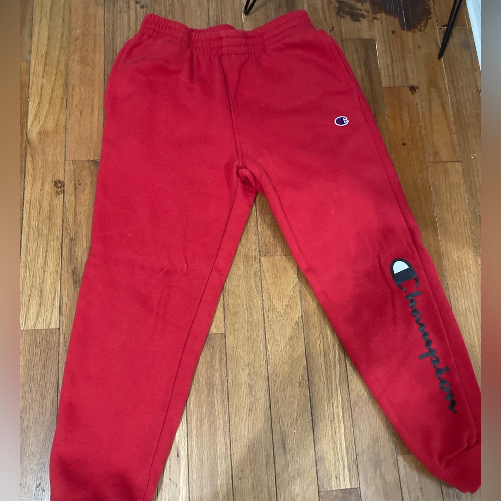 Kids Medium Red Champion Sweatpants